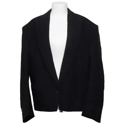 Blazer (Sort) fra H&M Studio Elastan, Linned, Viscose