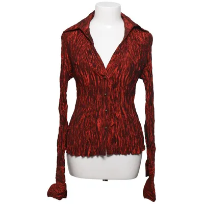 Blouse (Red, Black) from Puli Polyester