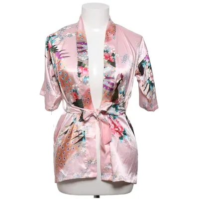 Morgenmantel (Pink, Mehrfarbig) von Oriental Village Seide