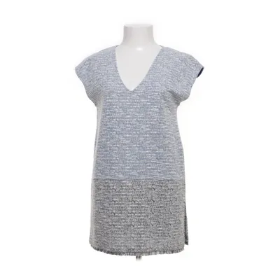 Top (Blue, Gray, White) from Sfera Collection Cotton, Metallic fiber, Polyester