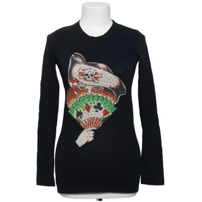 Long sleeve T-shirt (Black, Multicolored) from Ed Hardy by Christian Audigier Cotton