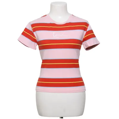 T-shirt (Roze, Rood, Meerkleurig) van Karl Kani Katoen, Elastaan