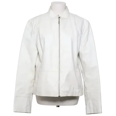 Läderjacka (Vit) från Saki Puls Skinn, Polyester