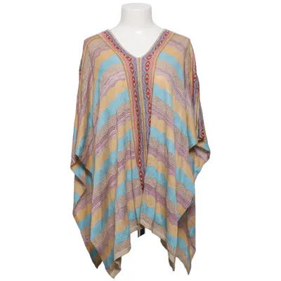 Poncho (Beige, Flerfärgad) från Line of Oslo