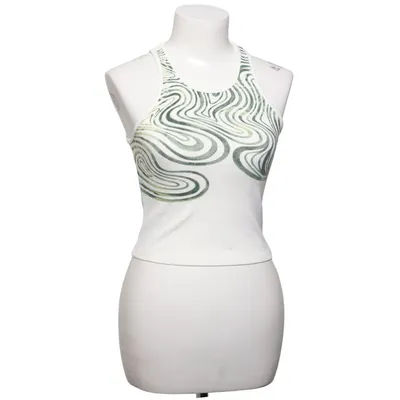 Crop top (Hvid, Grøn) fra Kollyy Bomuld, Elastan, Polyester