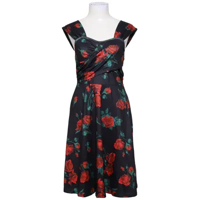 Kjole (Sort, Rød) Elastan, Polyester
