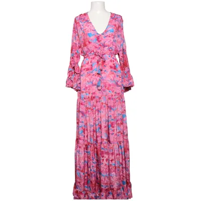 Maxi jurk (Roze, Blauw, Meerkleurig) van Flex Moda Polyester, Zijde, Viscose