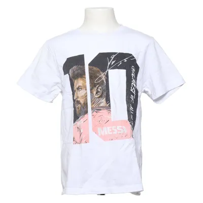 T-shirt (Vit, Flerfärgad) från Messi Bomull, Polyester