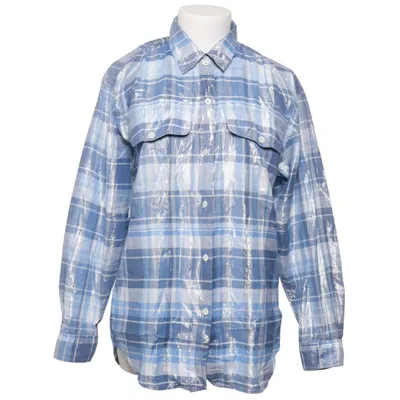 Shirt (Blue, White, Gray) from Lizwear Cotton, Metallic fiber