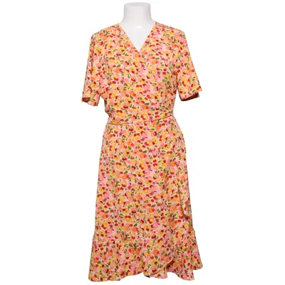 Slå-om-kjole (Pink, Gul, Grøn) fra Object Polyester