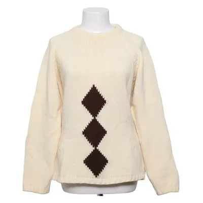 Sweater (White, Brown) from Resi of Sweden Acrylic, Wool