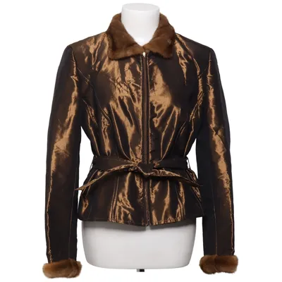 Jacka (Brun) från Escada Acetat, Minkpäls, Silke