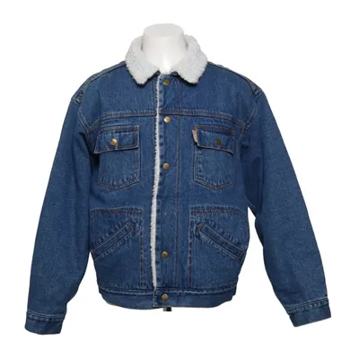 Lined denim jacket (Blue, White) from Broadcast Acrylic, Cotton, Polyamide