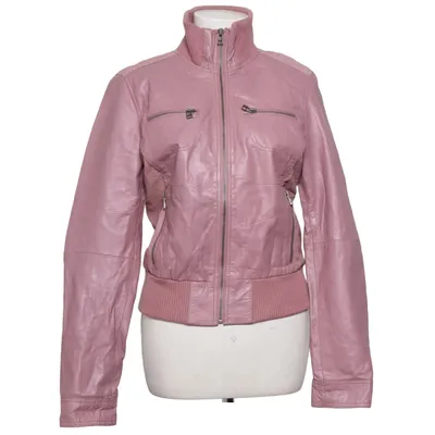 Læderjakke (Pink) fra Barneys Originals Læder, Polyester