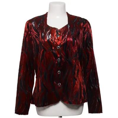 Blazer (Rouge, Noir, Multicolore) de Norbelle Acétate, Polyester