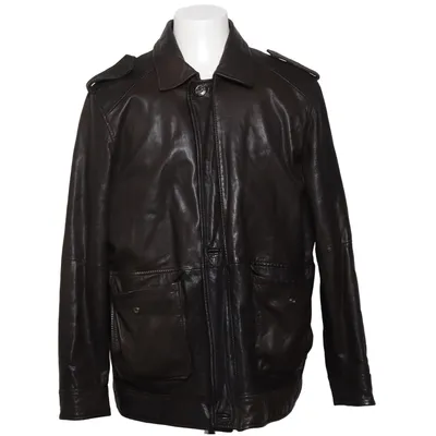 Veste en cuir (Marron) de Batistini Acrylique, Cuir, Polyester