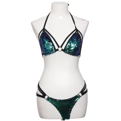 Bikini (Black, Blue, Green) from Sixty Elastane, Polyamide