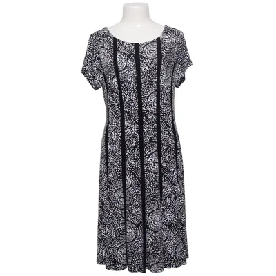 Robe (Noir, Blanc) de Connected Apparel Élasthane, Polyester
