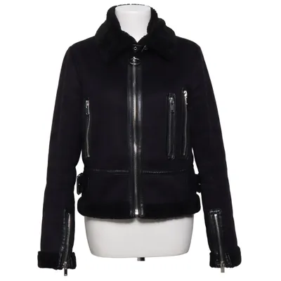 Shearlingjacka (Svart) från Zara Woman Outerwear Bomull, Polyuretan, Viskos