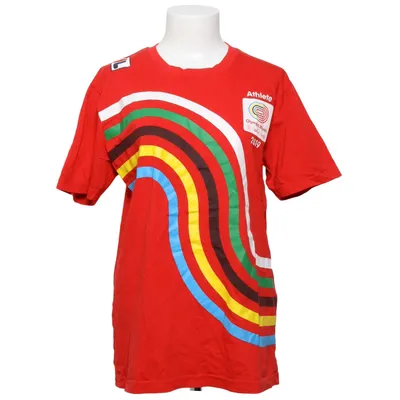T-shirt (Red, Multicolored) from Fila Cotton