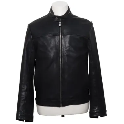 Läderjacka (Svart) från Hugo Boss Bomull, Skinn, Polyester