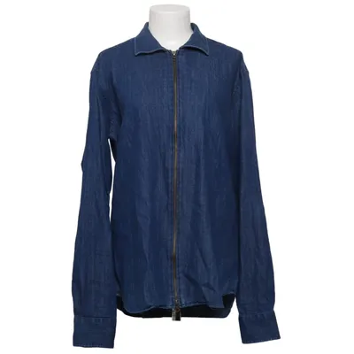 Denim blouse (Blauw) van John Henric Katoen