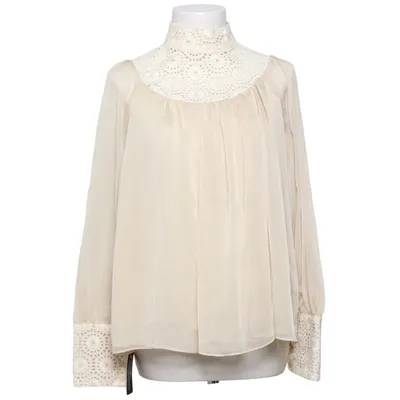 Blouse (Beige, White) from Franstyle