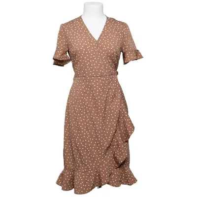 Wrap dress (Brown, White) from ONLY Polyester