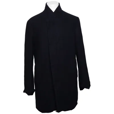 Frakke (HIDDEN BUTTON PLACKET Long jacket Navy) fra Isaac Dewhirst