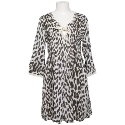 Dress (White, Brown) from Blooming with Love Cotton