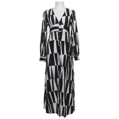 Maxi dress (Black, White, Multicolored) from Object Nylon, Viscose