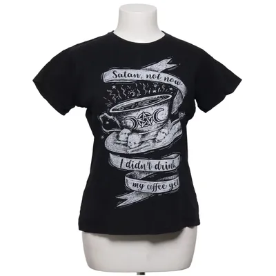 T-shirt (Zwart) van Restyle Katoen