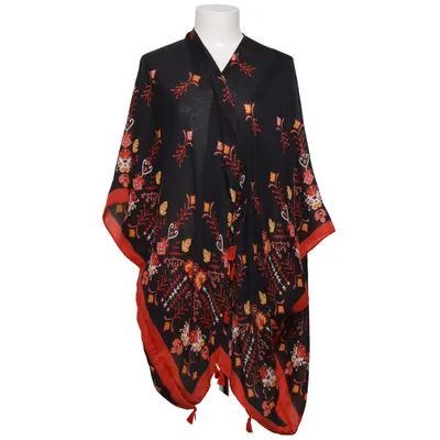 Kimono (Sort, Rød, Flerfarvet) fra Even & Odd Polyester