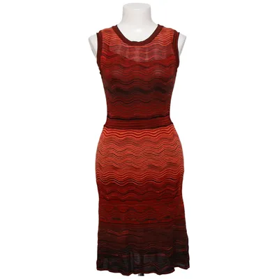 Robe (Rouge, Orange, Noir) de Missoni Polyamide, Polyester, Viscose, Laine