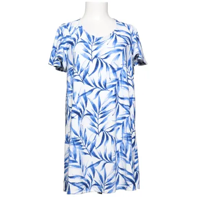 Dress (Blue, White) from Woman Elastane, Polyester