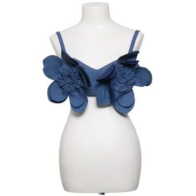 Crop top (Blue) from Akira Cotton, Elastane
