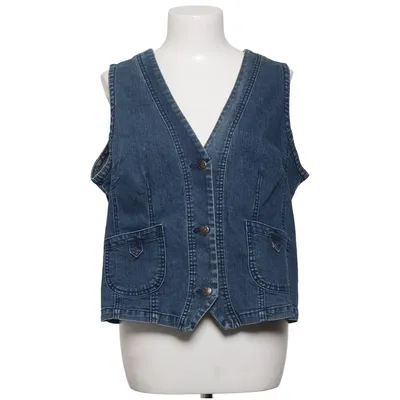 Spijker gilet (Blauw) van Emm Katoen, Elastaan, Polyester