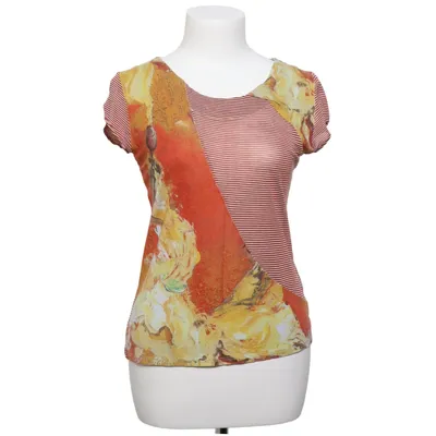 T-shirt (Red, Beige, Multicolored) from Aventures des Toiles Acetate, Elastane, Viscose