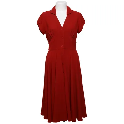 Maxi jurk (Rood) van Hell Bunny Vixen Elastaan, Polyester