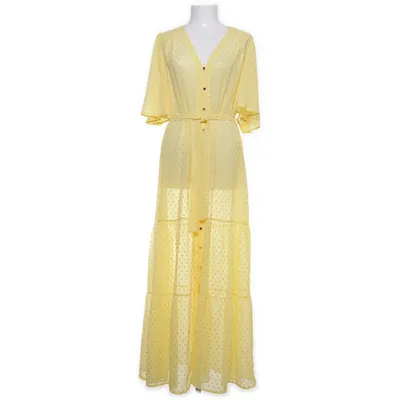 Långklänning (Gul) från Dante 6 Polyester, Viskos