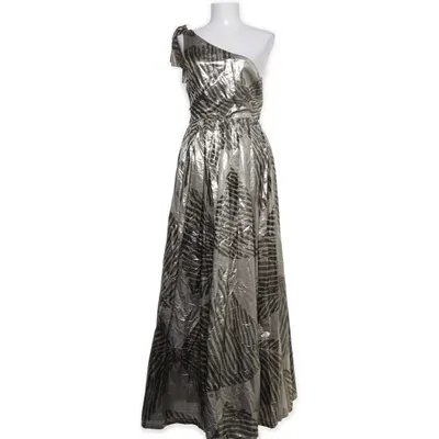 Aftonklänning (Guldfärgad, Flerfärgad) Acetat