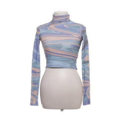 Polotröja (Blå, Flerfärgad) från Bershka Elastan, Polyester, Viskos