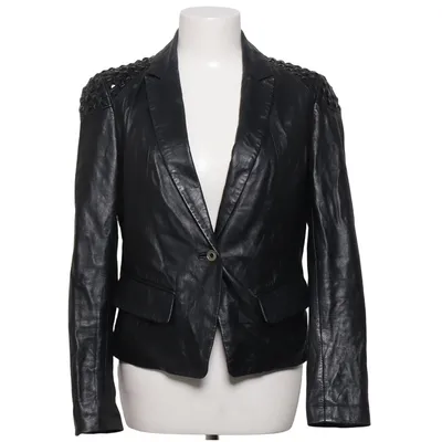 Leather blazer (Black) from Rock'n Blue Leather, Polyester