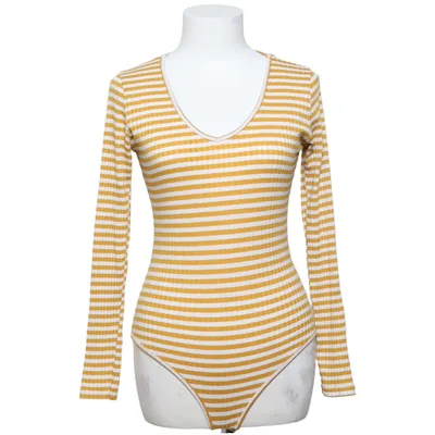Body (Gul, Hvid) fra Jean Pascale Elastan, Polyester, Viscose