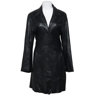 Veste longue en cuir (Noir) de Jake*s Acétate