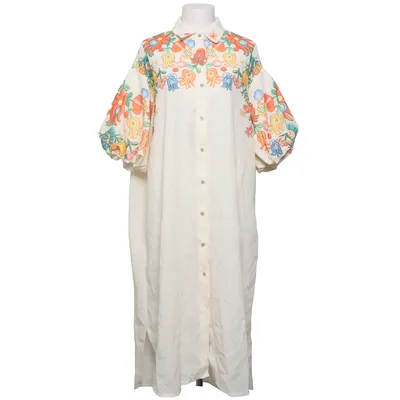 Blousejurk (Wit, Meerkleurig) van Zeta Otto Katoen, Polyester