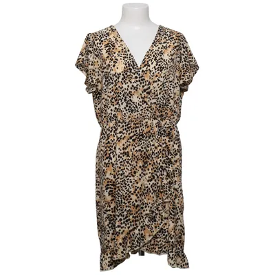 Wikkeljurk (Beige, Zwart) van Liz Devy Elastaan, Polyester