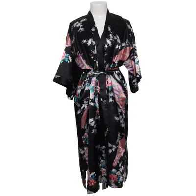 Kimono (Zwart, Meerkleurig) van Oriental Village Zijde