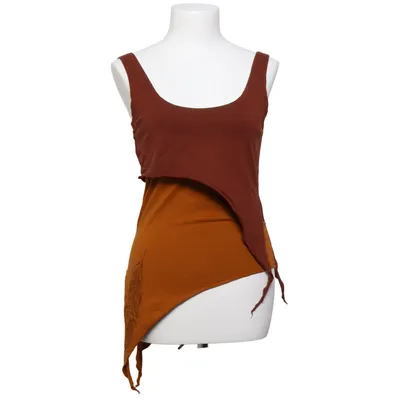 Tanktop  (Brun, Gul) fra Guru Shop Elastan, Økologisk bomuld