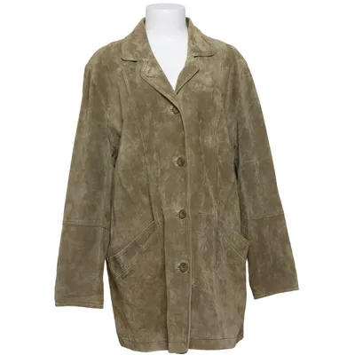 Læderfrakke (Beige) fra Jofama